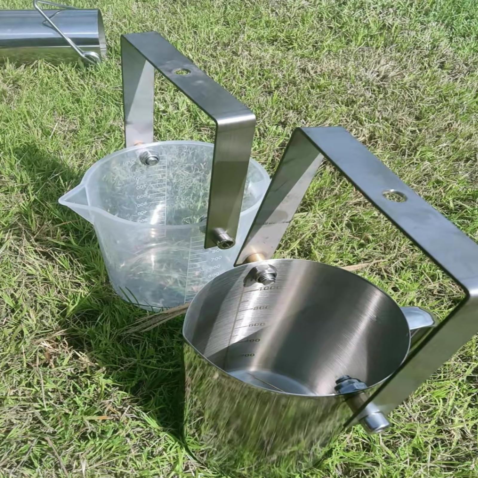Cucharón telescópico ajustable de 1000 ml para muestras de agua, 1,23 m-5 m, cucharón de péndulo para un muestreo eficaz de agua, construcción de plástico duradero