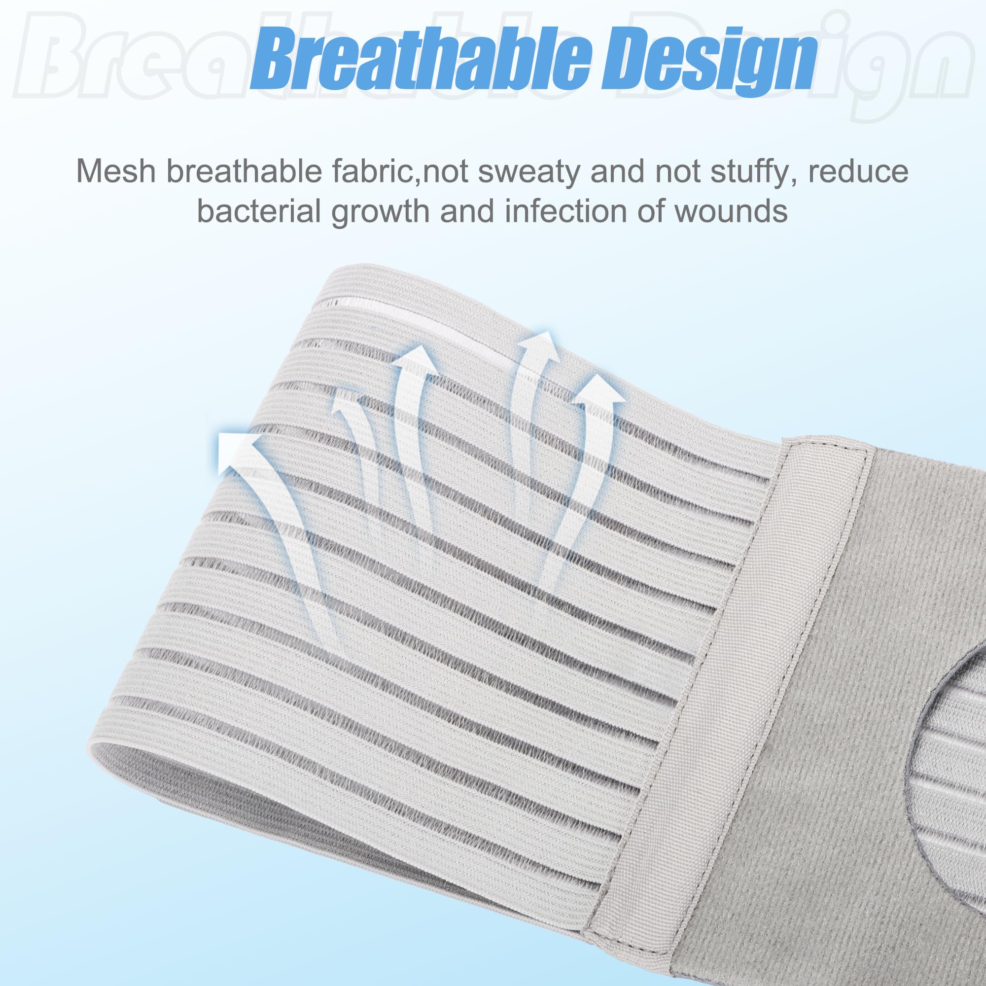 Elástica Ostomía Hernia Cinturón,Cinturón De Ostomía,Faja Colostomía para Hombre y Mujer Colostomía Soporte Transpirable con Abertura para Pacientes de Colostomía Tamaño,6-8cm (M)