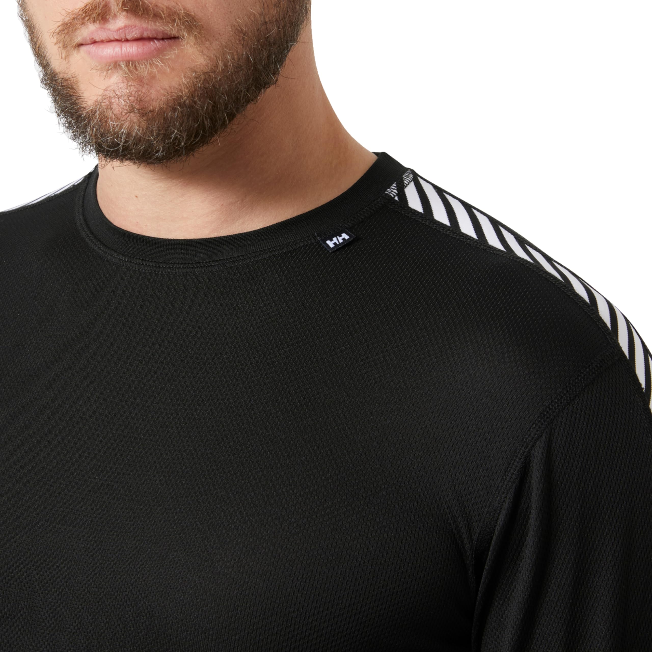 Helly Hansen Hommes HH Lifa Stripe Crew, Noir, M