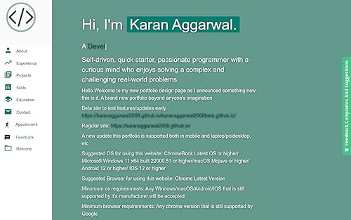 Karan Aggarwal's Portofolio