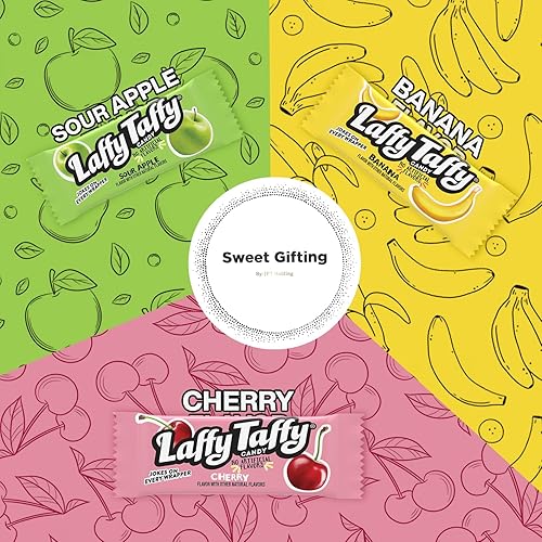 Miniatura 3 de Sweet Gifting Laffy Taffy - Caramelos a granel para el día de la madre, bocados de caramelo con sabor a plátano, cereza y manzana agria de 2 libras,