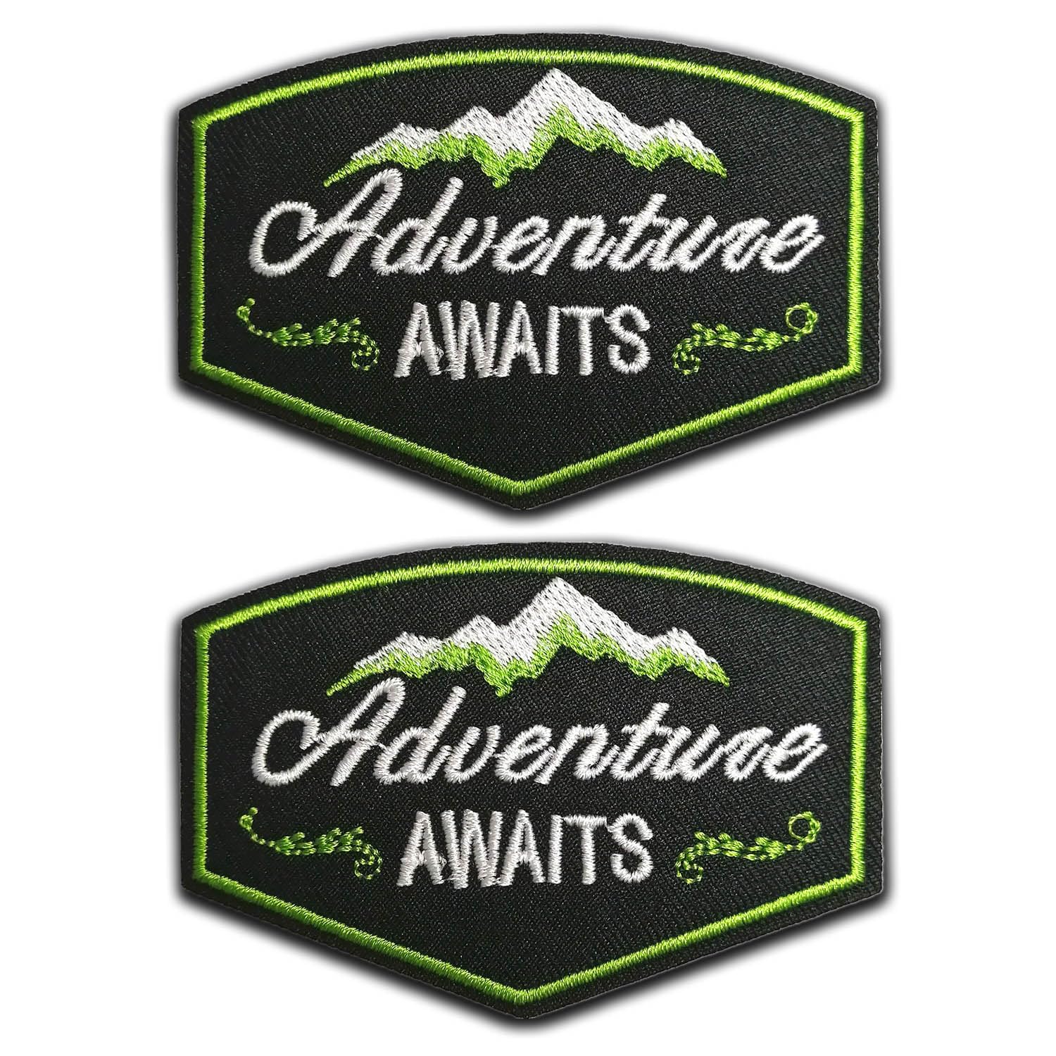 BPA 2 Pcs Embroidered Patches Iron on Sew on Patches for Clothing Jackets etc.-Adventure Awaits