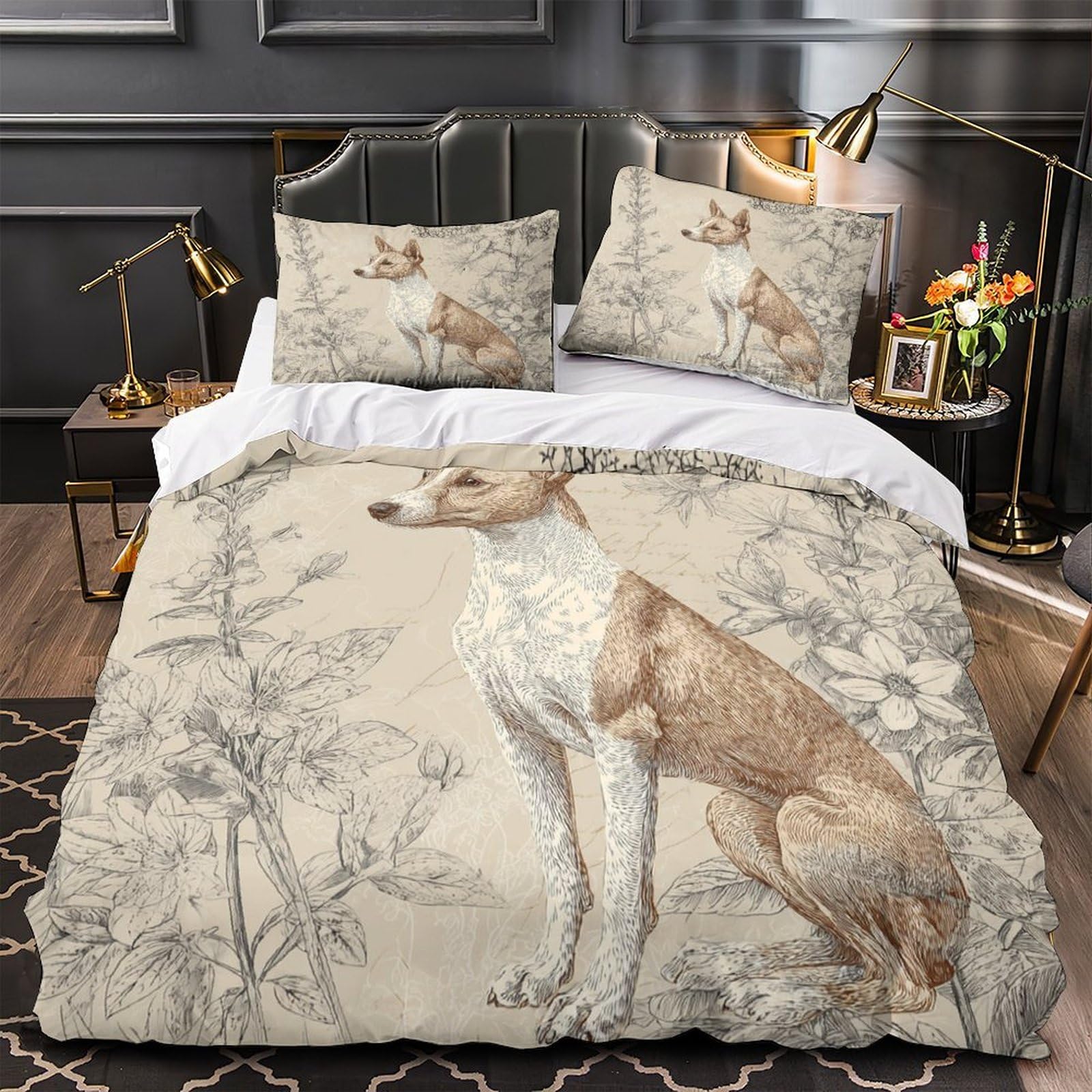 Linge de lit chien anti-acarien housse de couette avec fermeture éclair