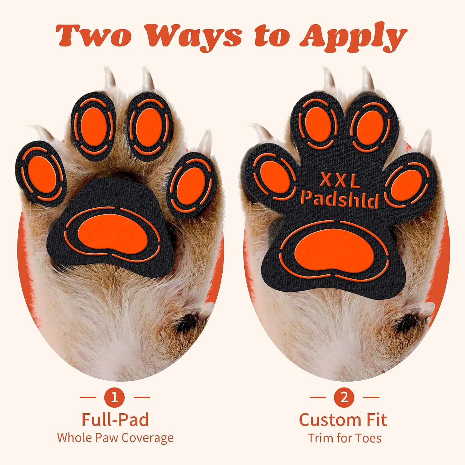 Anti Slip Dog Paw Pads for Senior Dogs - Paw Grips for Hardwood Floors, Enhanced Balance Traction Pads, Breathable Pet Paw Stickers Protectors for Dogs 7 Sets (28 Pcs) L