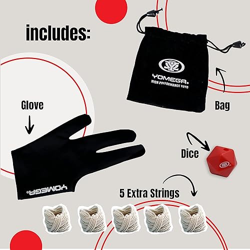 Miniatura 3 de Yomega Glide - Yoyo de metal de aluminio de nivel profesional que no responde para jugadores avanzados - Yoyo con rodamiento de bolas en forma de