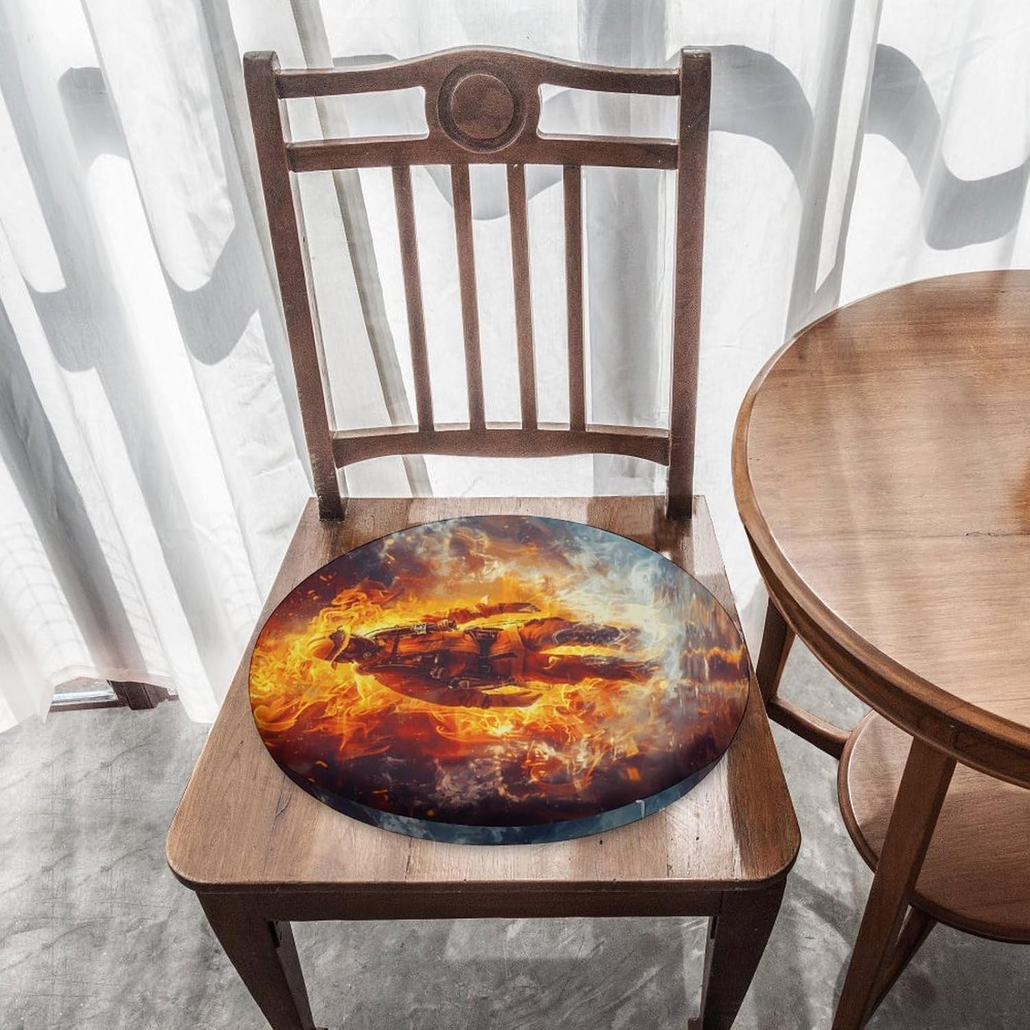 Firefighter Fireman Flame Chair Cushions Floor Pillow Chair Pad