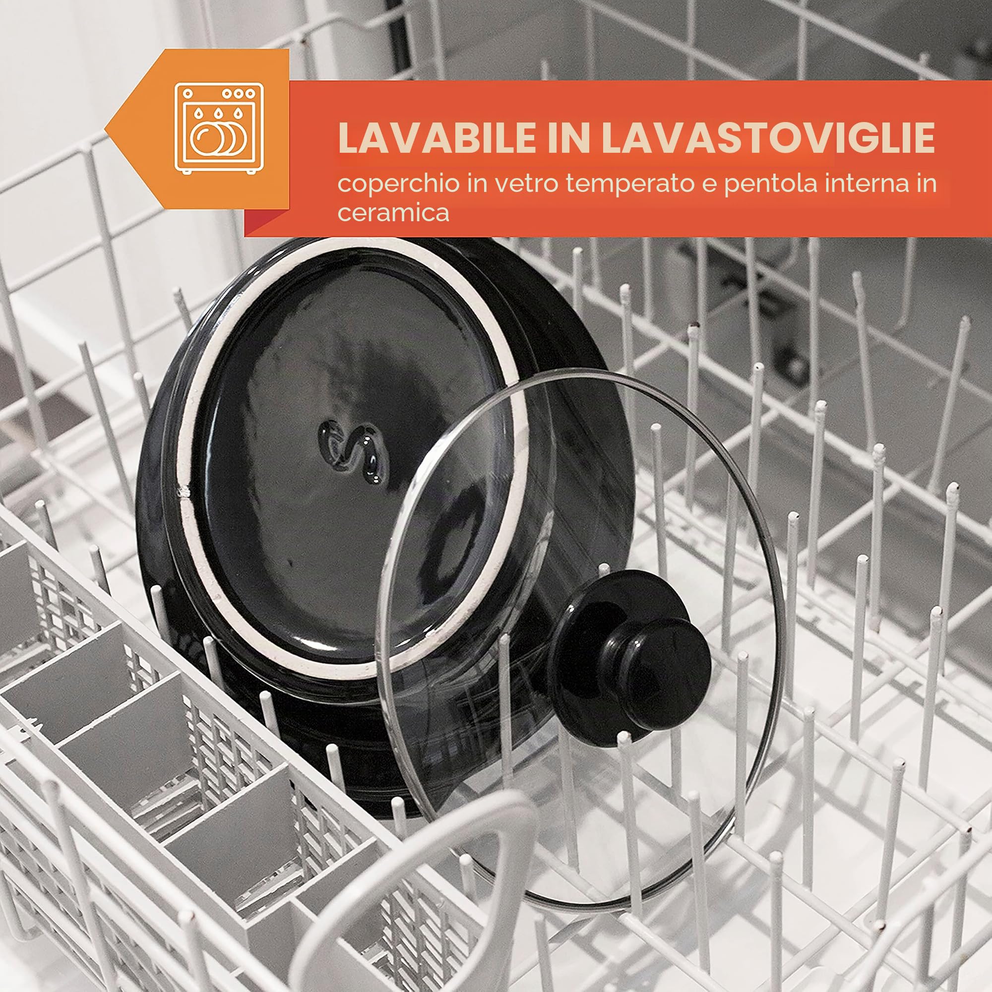 Elite Gourmet MST-275XS - Casseruola elettrica ovale, temperatura regolabile, antipasti, salse, stufati e salse, coperchio in vetro e pentola lavabili in lavastoviglie, 2,27 l, in acciaio inox