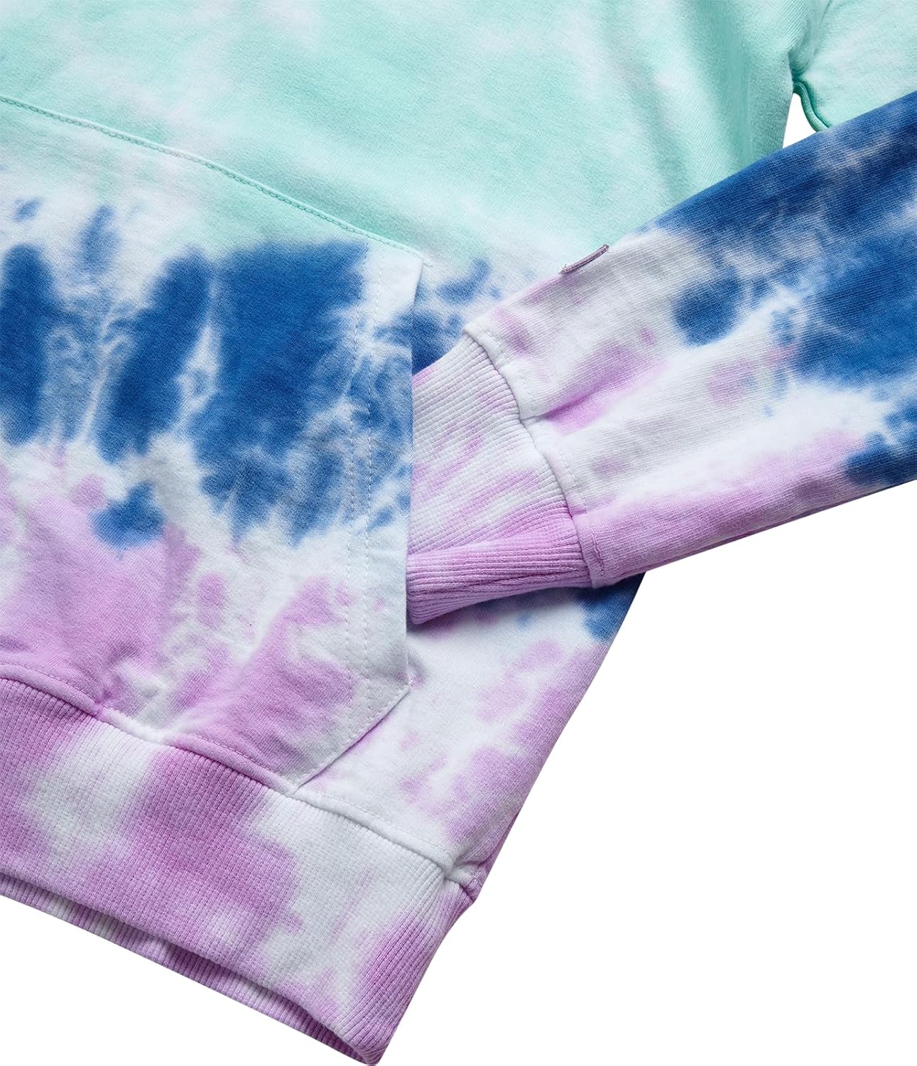 Fila Girls Sweat Suit Set - 3 Piece Tie-Dye Short Sleeve Crop Top, Pullover Hoodie and Jogger Sweatpants for Girls (7-16) - Image 4