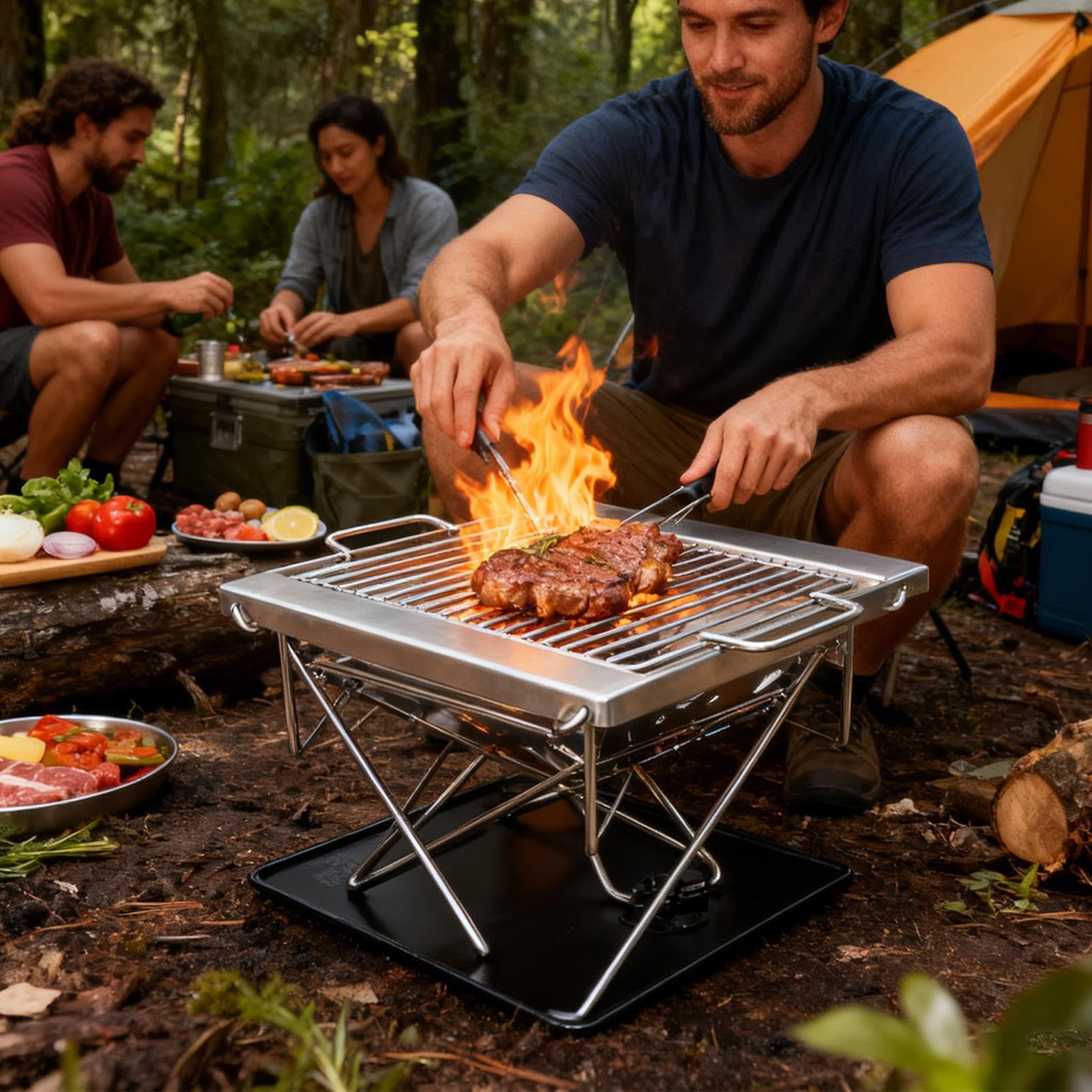 Barbacoas De Camping Equipo De Cocina Plegable Para Actividades Al Aire