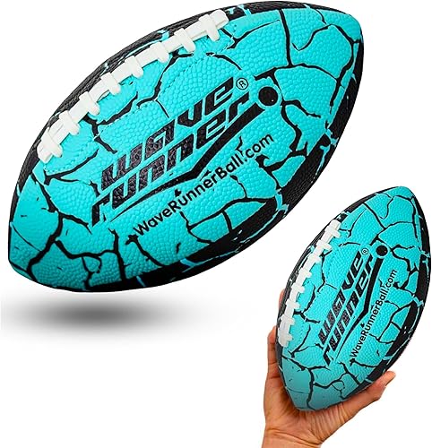 Vista 15 de Wave Runner Grip It - Balón de Fútbol Americano Impermeable de Tamaño Junior, Tamaño 9.25, Duradero y Doble Cordón, Perfecto para Accesorios