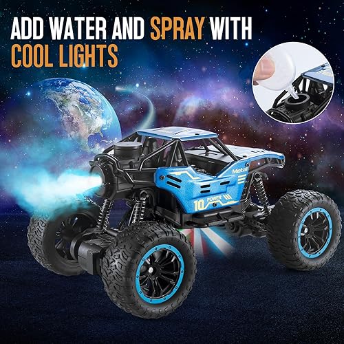 Miniatura 2 de Camión de control remoto, auto de control remoto 118 para niño con spray y luz para niños de 4 a 7 años 8 a 12 años, 2.4 Ghz para interiores y