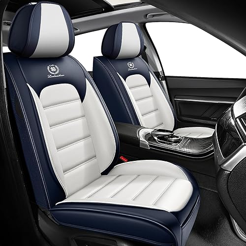 ILMO Fundas de asiento para Chevrolet Silverado 1500 2007-2024, protectores de asiento impermeables de piel de napa con tacto suave, fundas