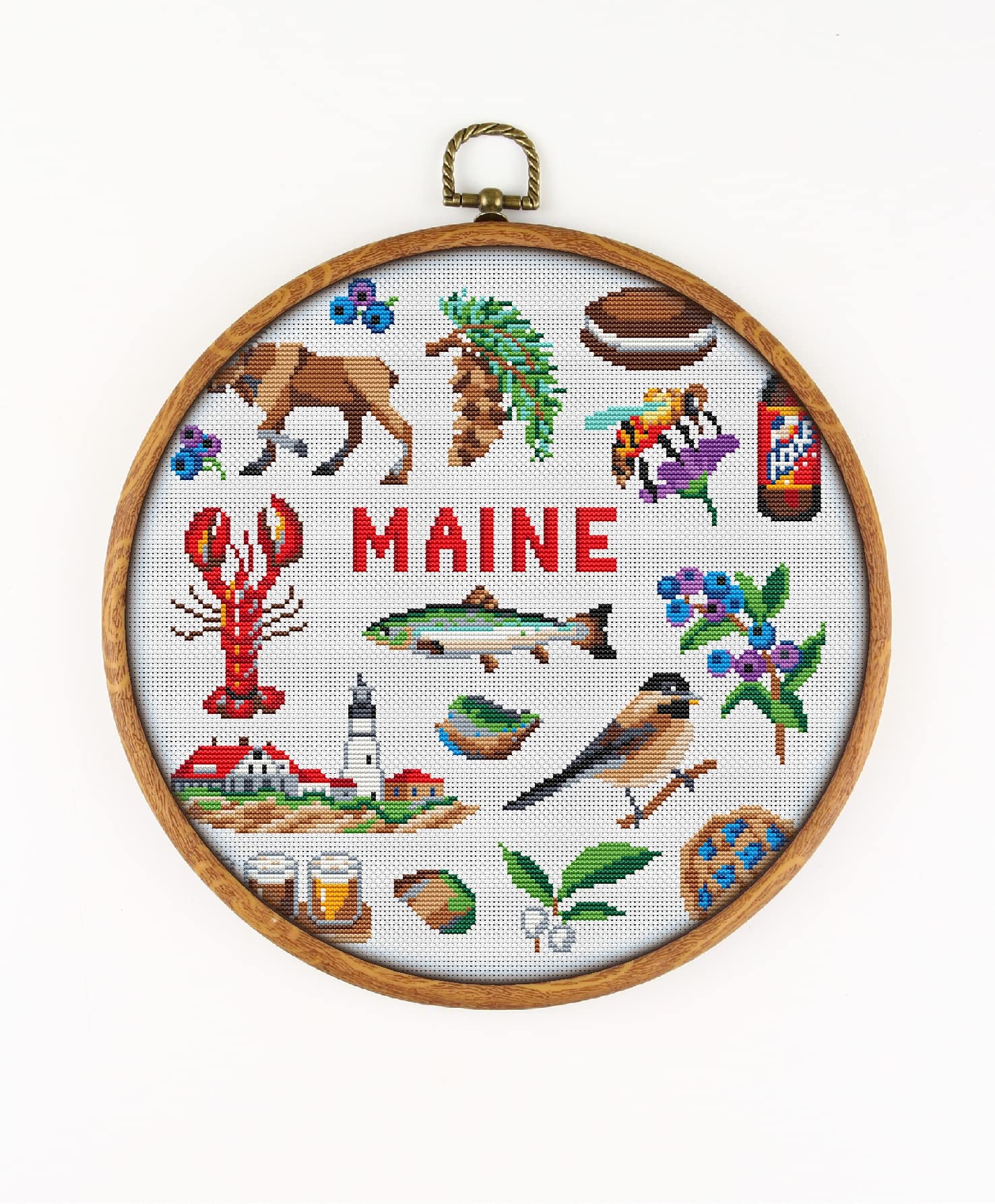 Maine Collection CS1919 - Counted Cross Stitch Pattern. Only Printed Pattern Inside. No Fabric, Threads, Needles, Hoops.