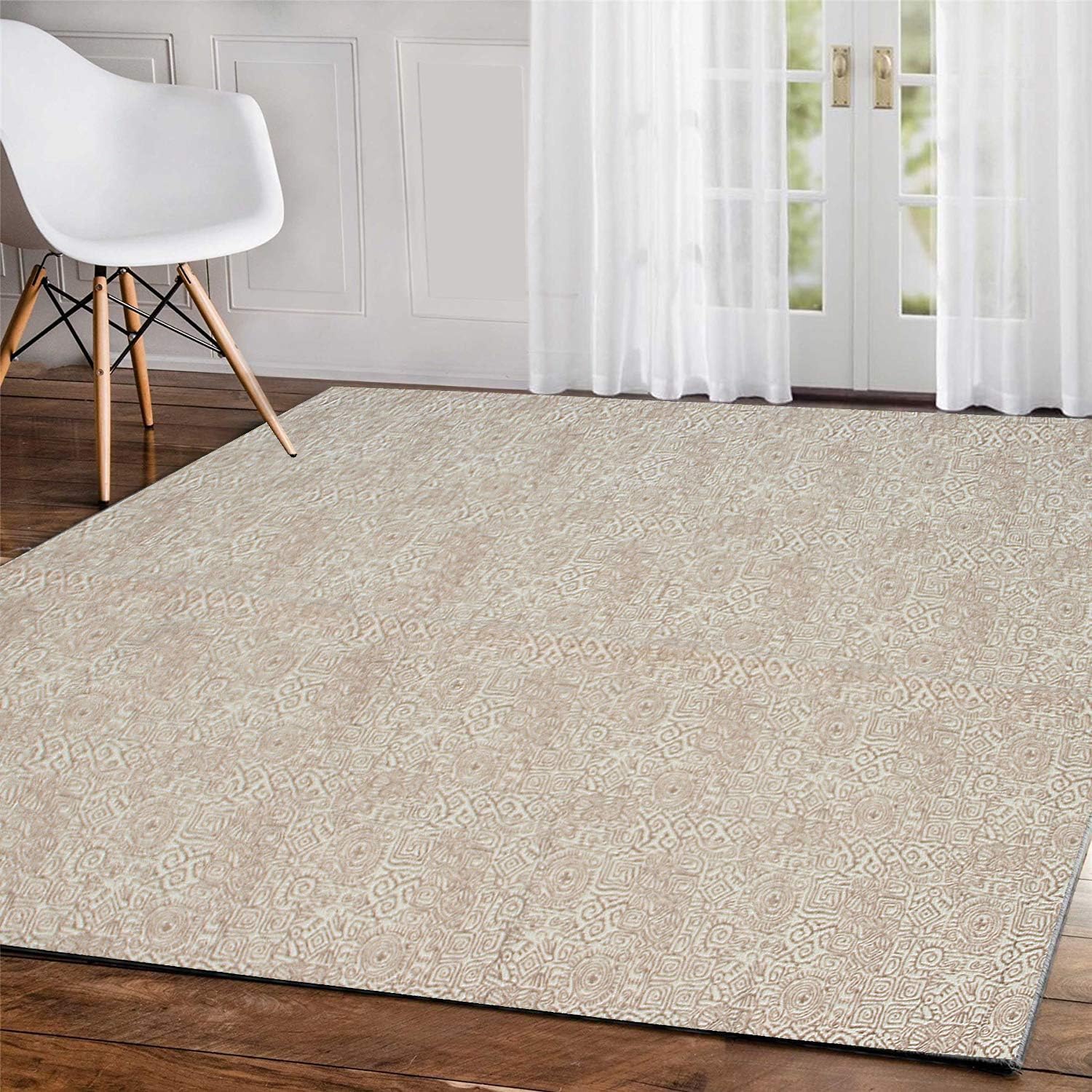 Pauwer Pauwer Cotton Area Rug 4' x 6' Machine Washable Printed Cotton Rugs Hand Woven Cotton Rug for Living Room, Bedroom, Laundry Room, Entryway (4' x 6', TypeC)