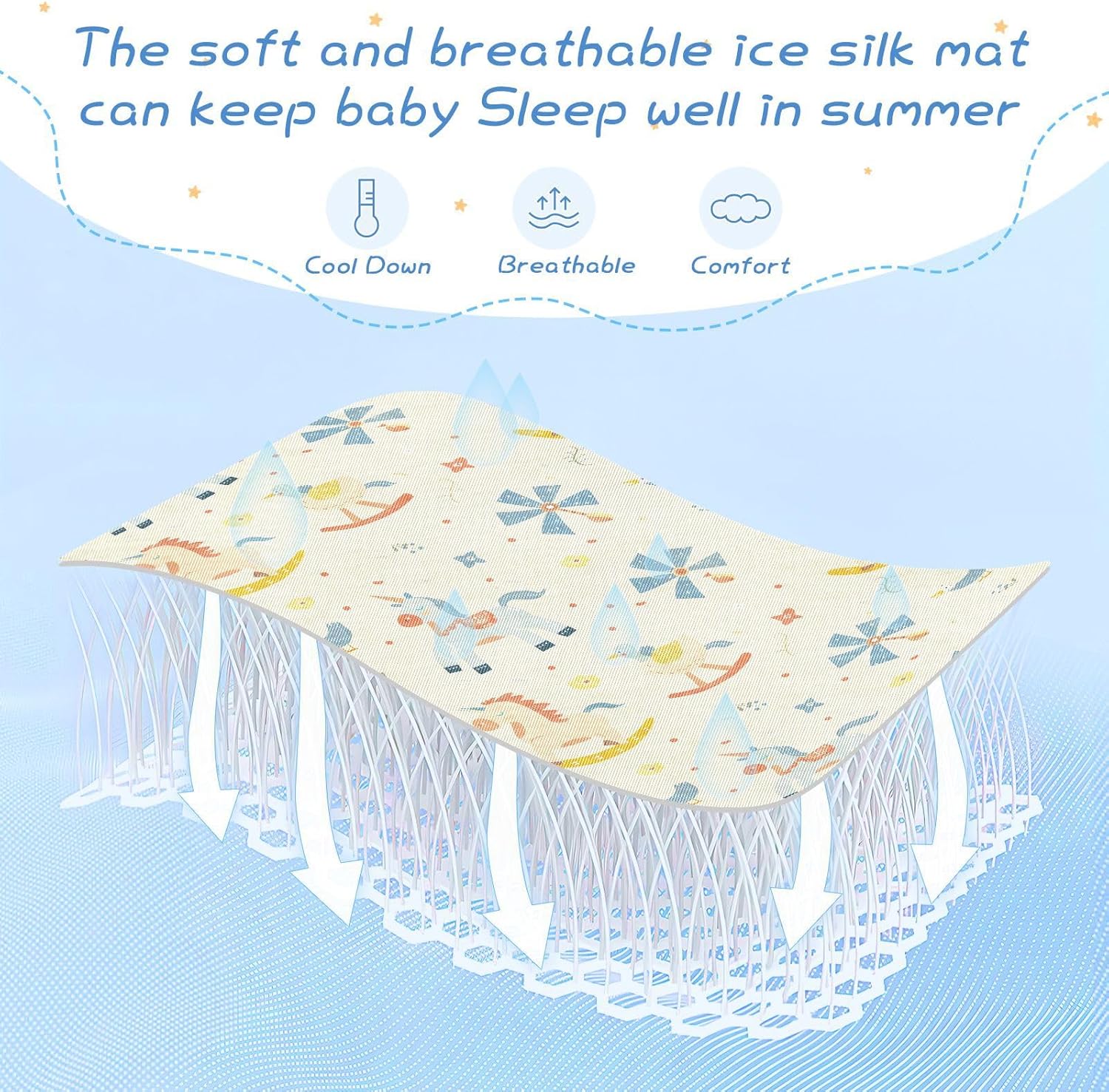 Cooling Baby Waterproof Crib Mattress Cover 28" x 52" Breathable Pee Pads for Baby&Toddler Cartoon Trojan Horse