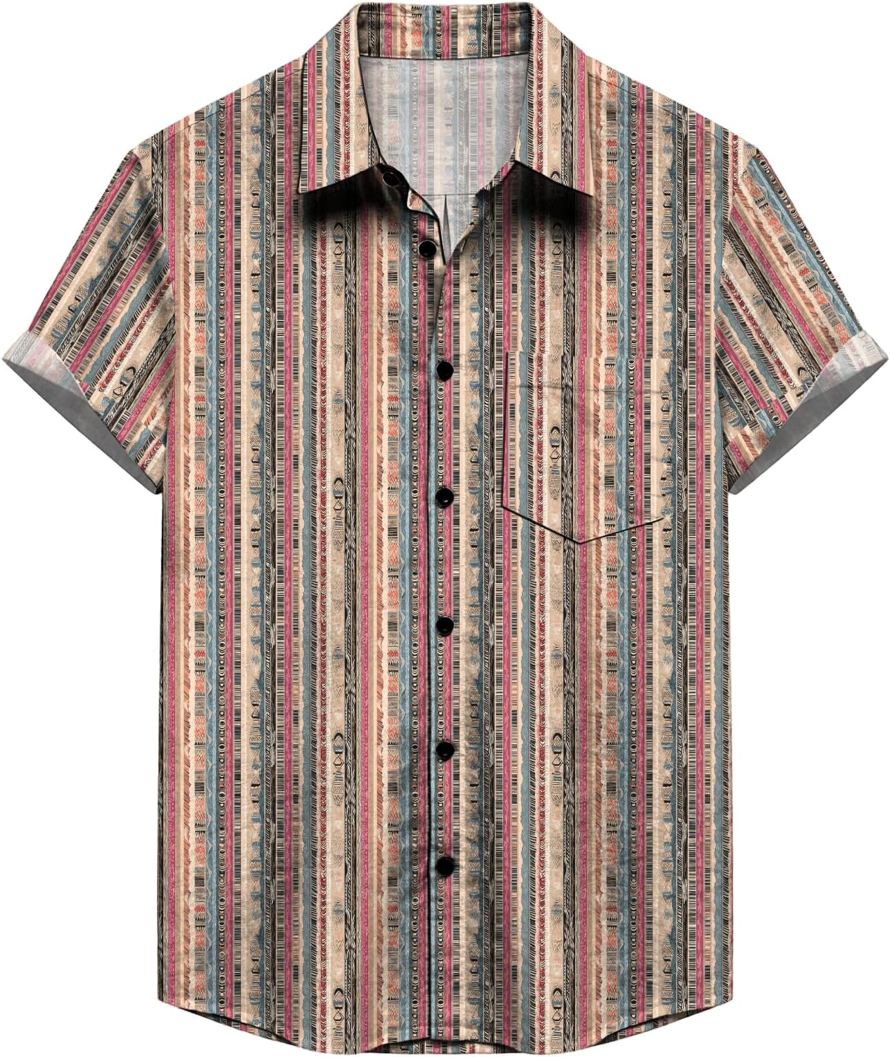 - Button Down Shirts for Men Casual Short Sleeve Summer Lightweight Breathable Workwear Tops with Pocket