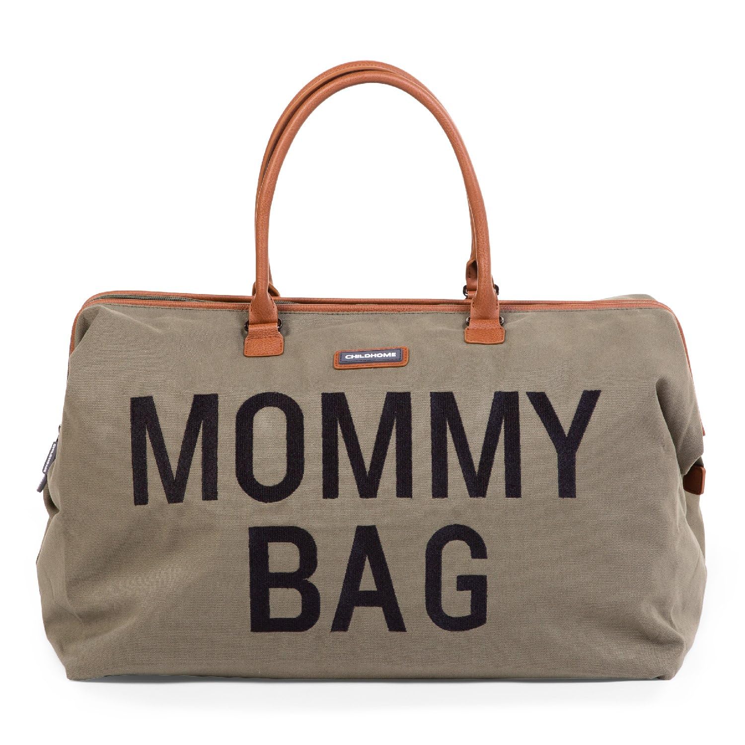 CHILDHOME, Mommy Bag, Borsa per il cambio, Maternità, Borsa da viaggio, Grande capacità, Fasciatoio, Tracolla regolabile, Compartimenti, Tasca isolata, Passaggio valigia, kaki