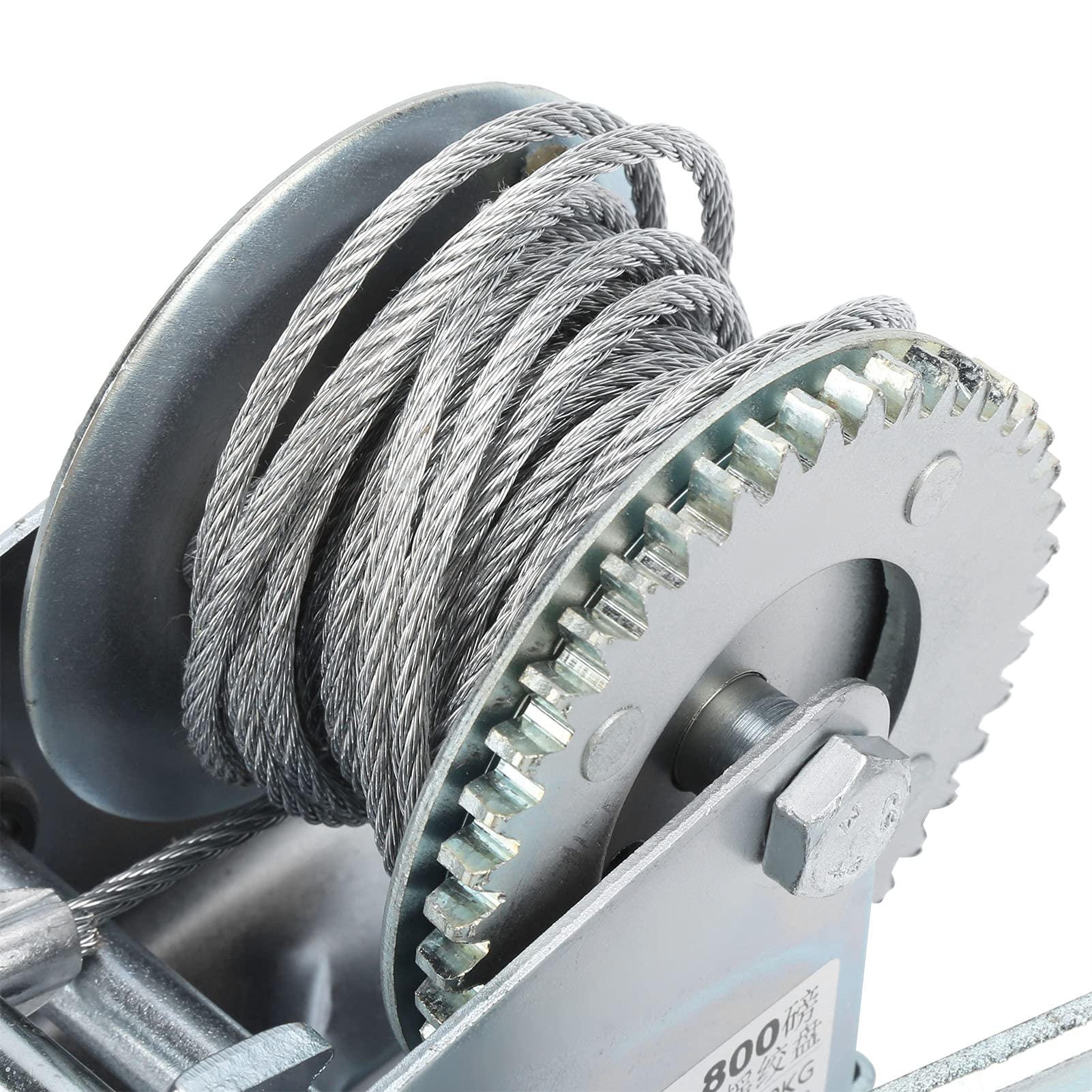 Cabrestante manual con manivela autoblocante, herramienta de eslinga de elevación con accesorios de gancho, construcción de acero de aleación resistente de 800 libras para minas,