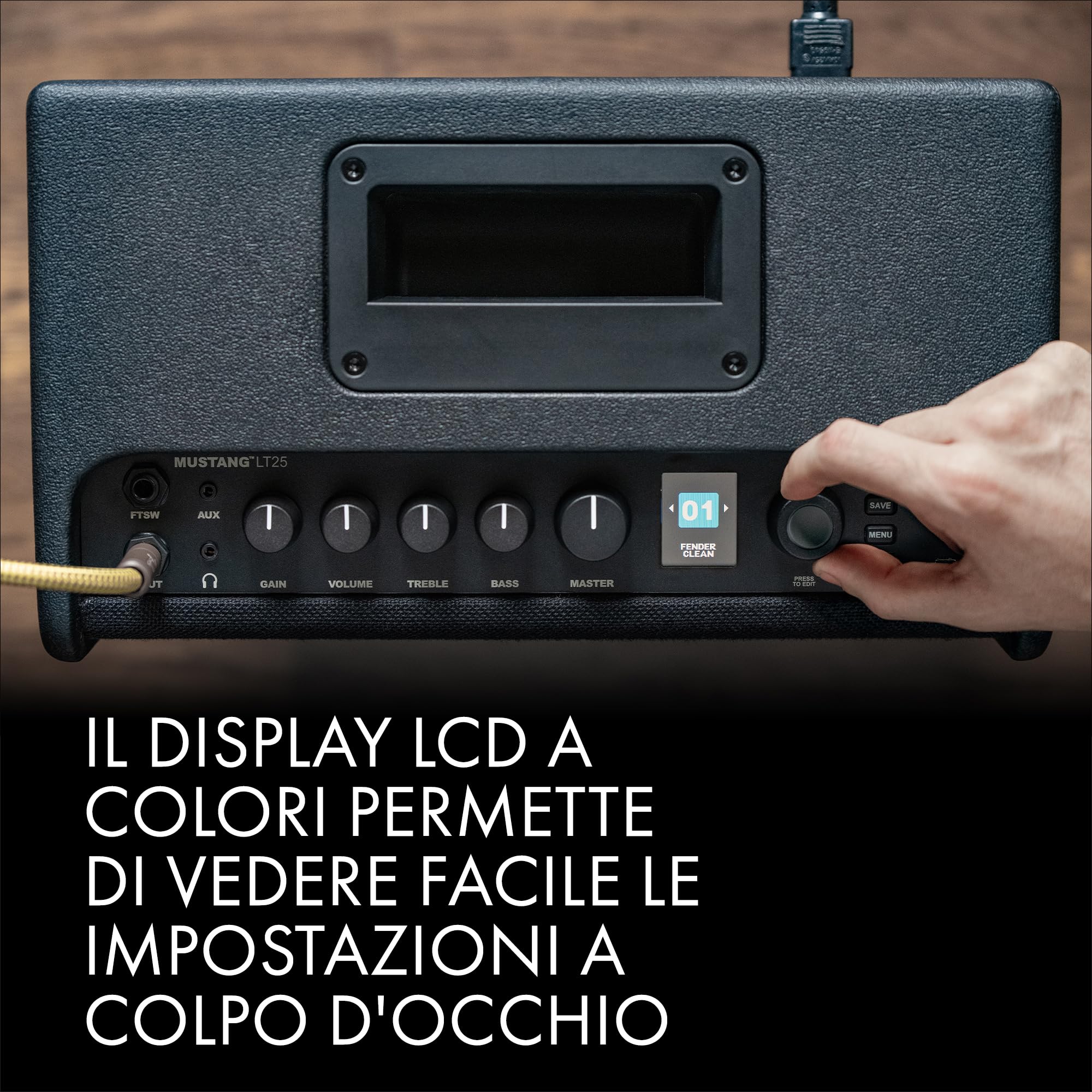 Fender Mustang LT 25 Amplificatore Combo per Chitarra Elettrica, 25W, Nero