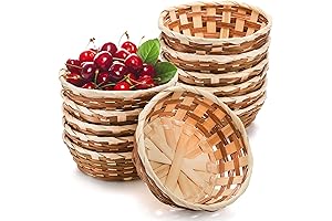 Nicunom 12 Pack Round Canastas de Mimbre Gift Baskets