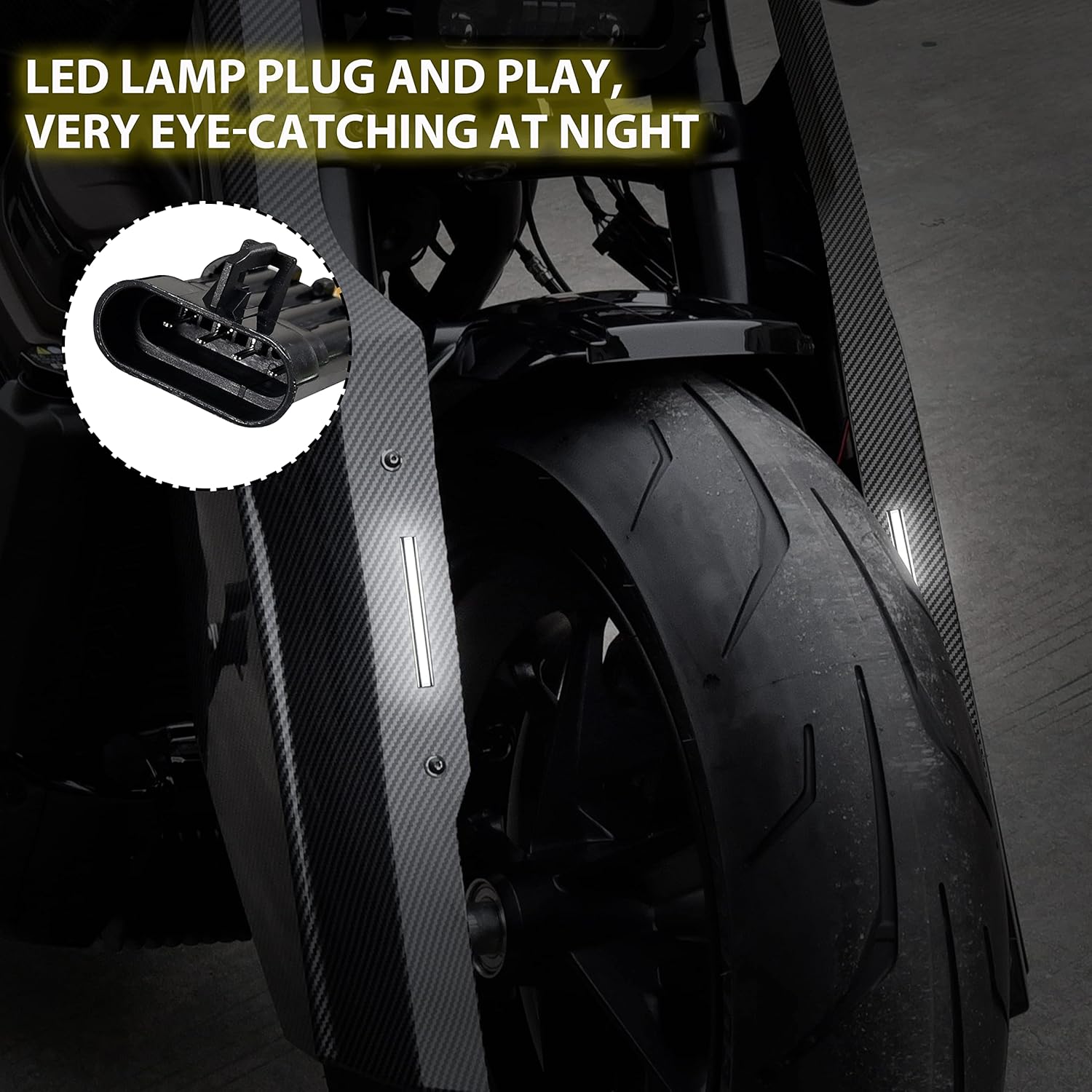 Shock Guard Trim Cover for Sportster S 1250 21-24, Carbon Fiber Pattern Front Side Shock Decorate Panel for Harley Sportster S 1250 RH1250S 2021-2024 Accessories