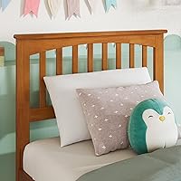 Vista 56 de AFI, Mission - Cabecero de madera maciza individual con cargador acoplable, color gris