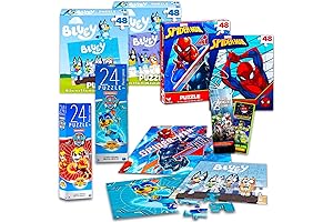 6-Pack Bluey, Spider-Man, and Paw Patrol Puzzles for Kids: Unlocking Cognitive Development