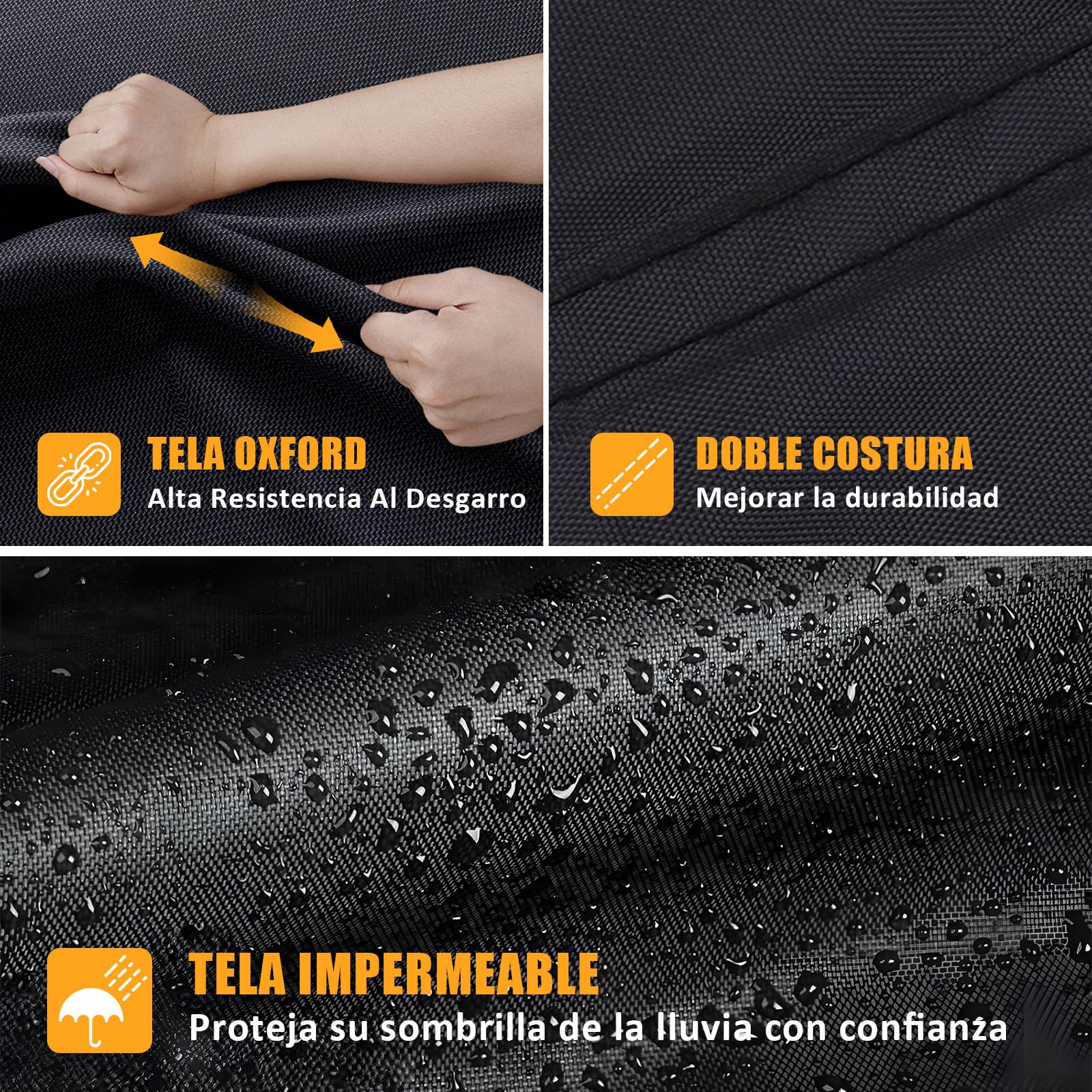 Hollywood - Funda protectora para columpio de 3 a 4 plazas, impermeable, resistente al viento, al invierno, resistente al desgarro, Oxford 600D, para columpio de jardín, muebles de jardín