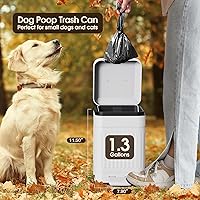 Vista 3 de CEROELDA Cubo de basura pequeño con tapa de 5 litros/1.3 galones, de acero inoxidable, para exteriores, para exteriores, cubo de basura de metal