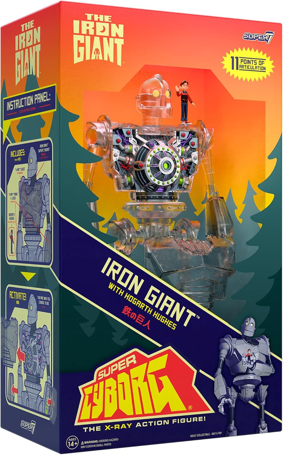 Super7 The Iron Giant Super Cyborg - The Iron Giant (Clear) Action Figure