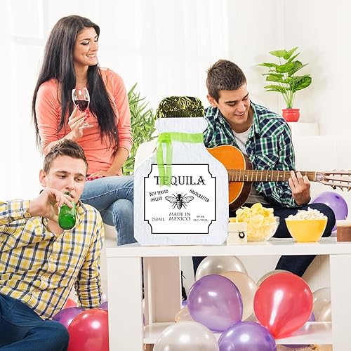 Miniatura 4 de Panelee Piñata adulta con borla con borla para los ojos vendados, taza de cerveza, piñatas de whisky champán, botella de tequila, juego de piñata