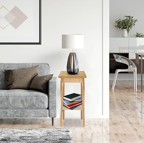 Miniatura 32 de Peaceful Classics Amish - Mesa auxiliar delgada hecha a mano para sala de estar, dormitorio, entrada y pasillo, mesa auxiliar delgada y estrecha con