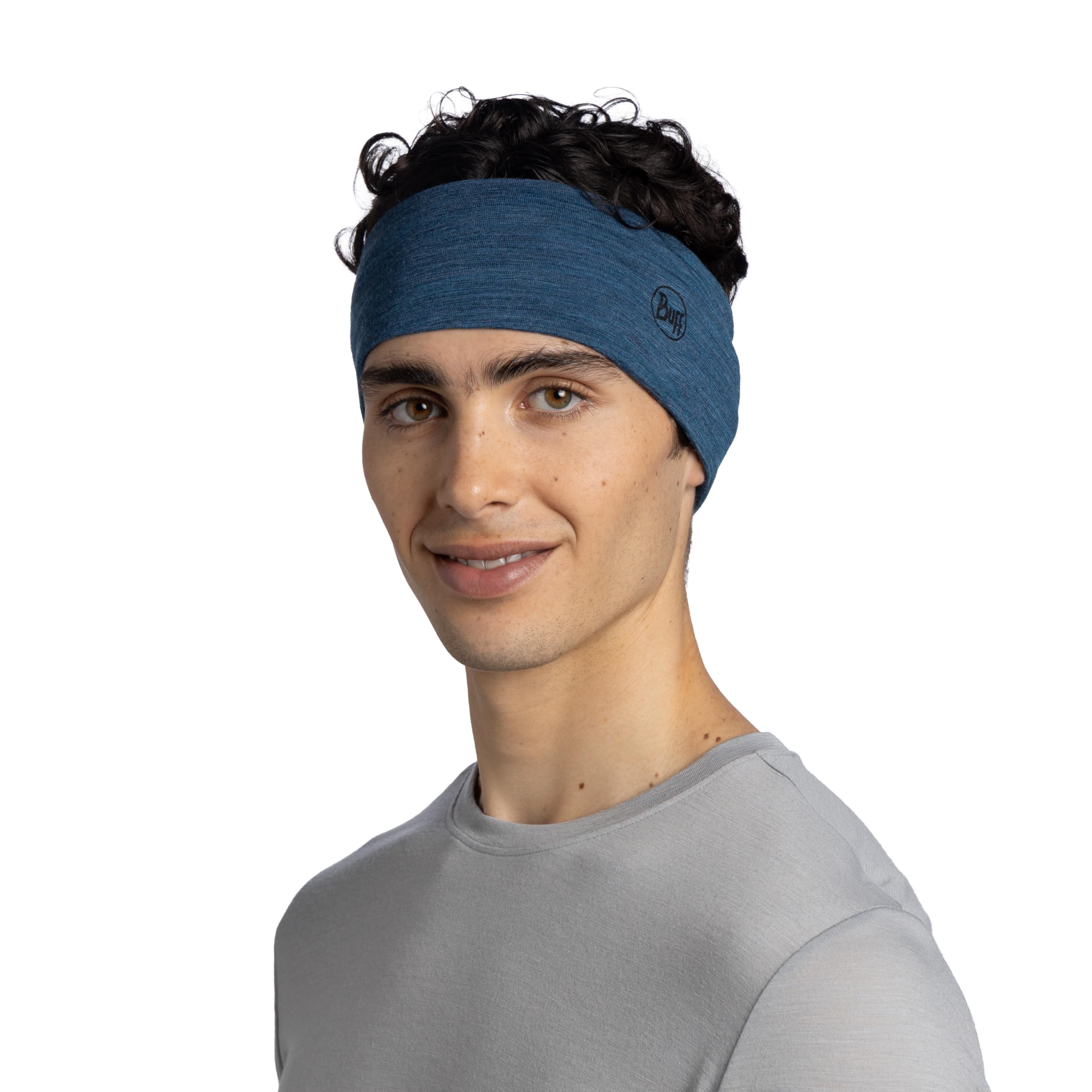 BUFF Opaska LW Merino Wool Reguluje Temperaturę, 100% Wełna Merino, na Świeżym Powietrzu, Zrównoważona, Lekka, Komfort One Size Niebieski
