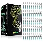 STIGMA Aquamarine Knight Bugpin Disposable Tattoo Cartridge Needles Tattoo Cartridges Assorted Sizes 50pcs of Round Liner 10/12 (1003RL 1005RL 1007RL 1203RL 1205RL) EN02B-50KIT-I