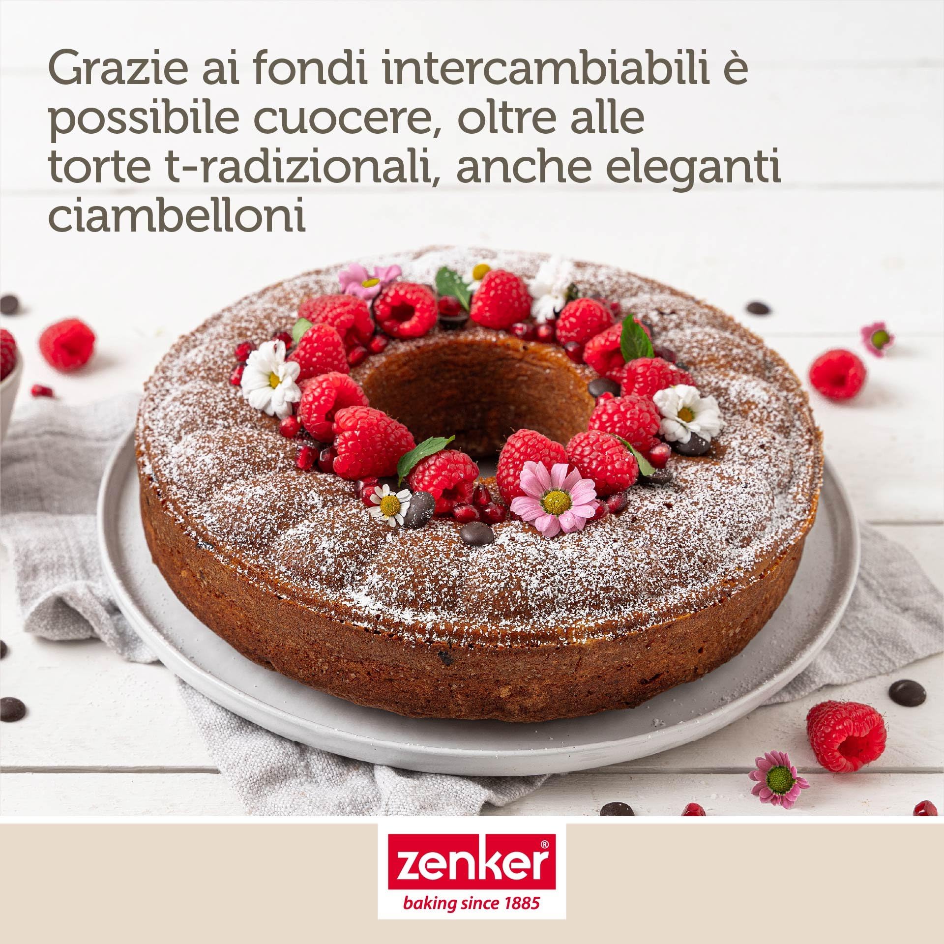 Zenker Teglia con fondo piatto e tubo Perfect Black Ø 28 cm – Stampo di alta qualità con rivestimento antiaderente, resistenza al calore +230 °C Made in Germany