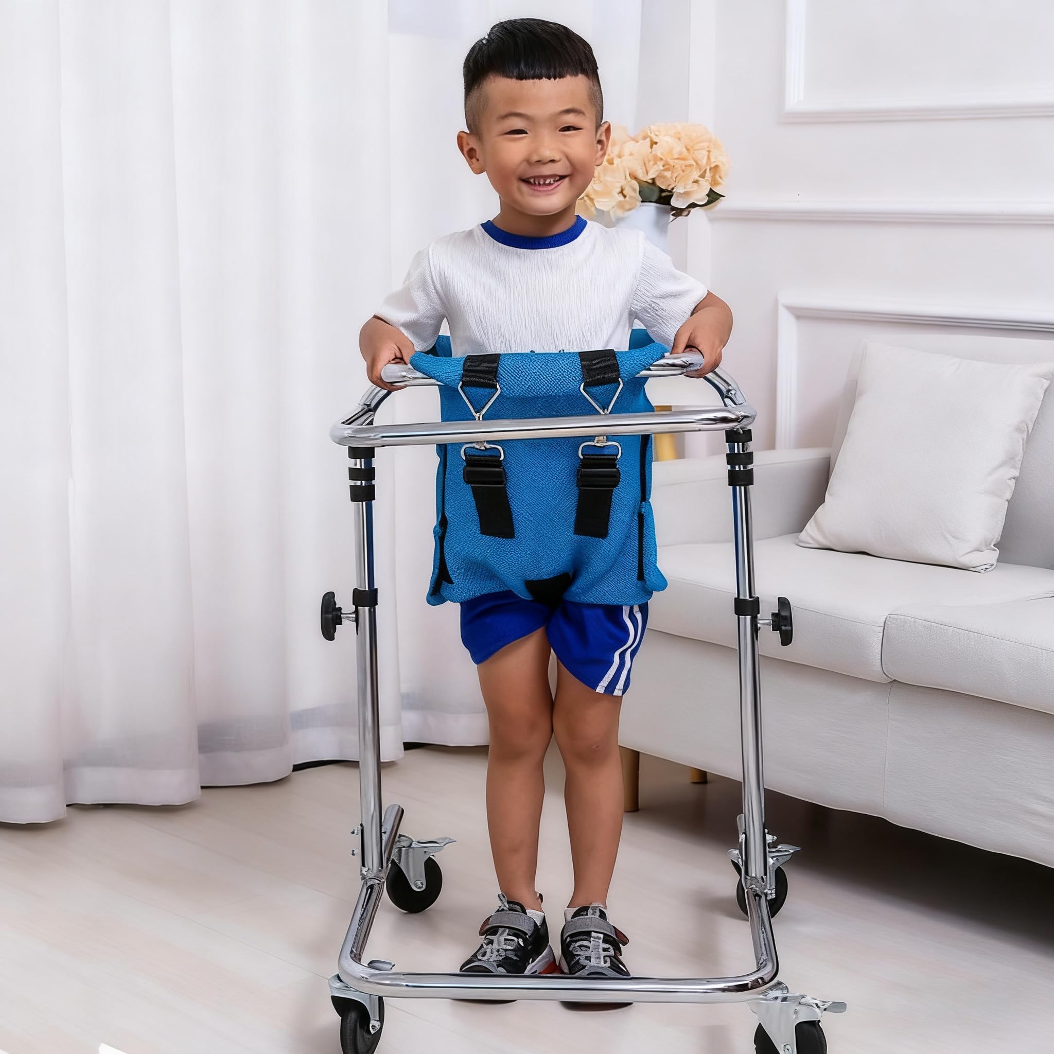 Andador pediátrico ajustable para estar de pie y apoyo a la movilidad, equipo de asistencia para la rehabilitación de los niños y la asistencia de actividades diarias