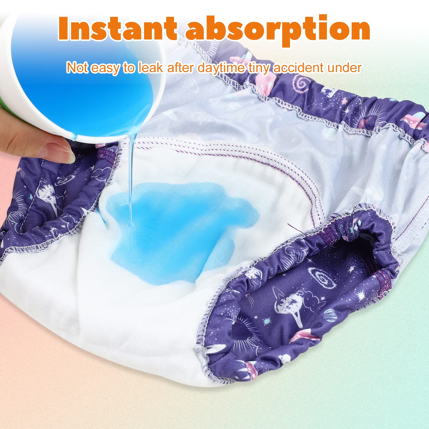 MOEMOE BABY Culotte Apprentissage Propreté Fille Imperméable,Culotte d'apprentissage Enfant,Lot de 6,Violet,3 Ans