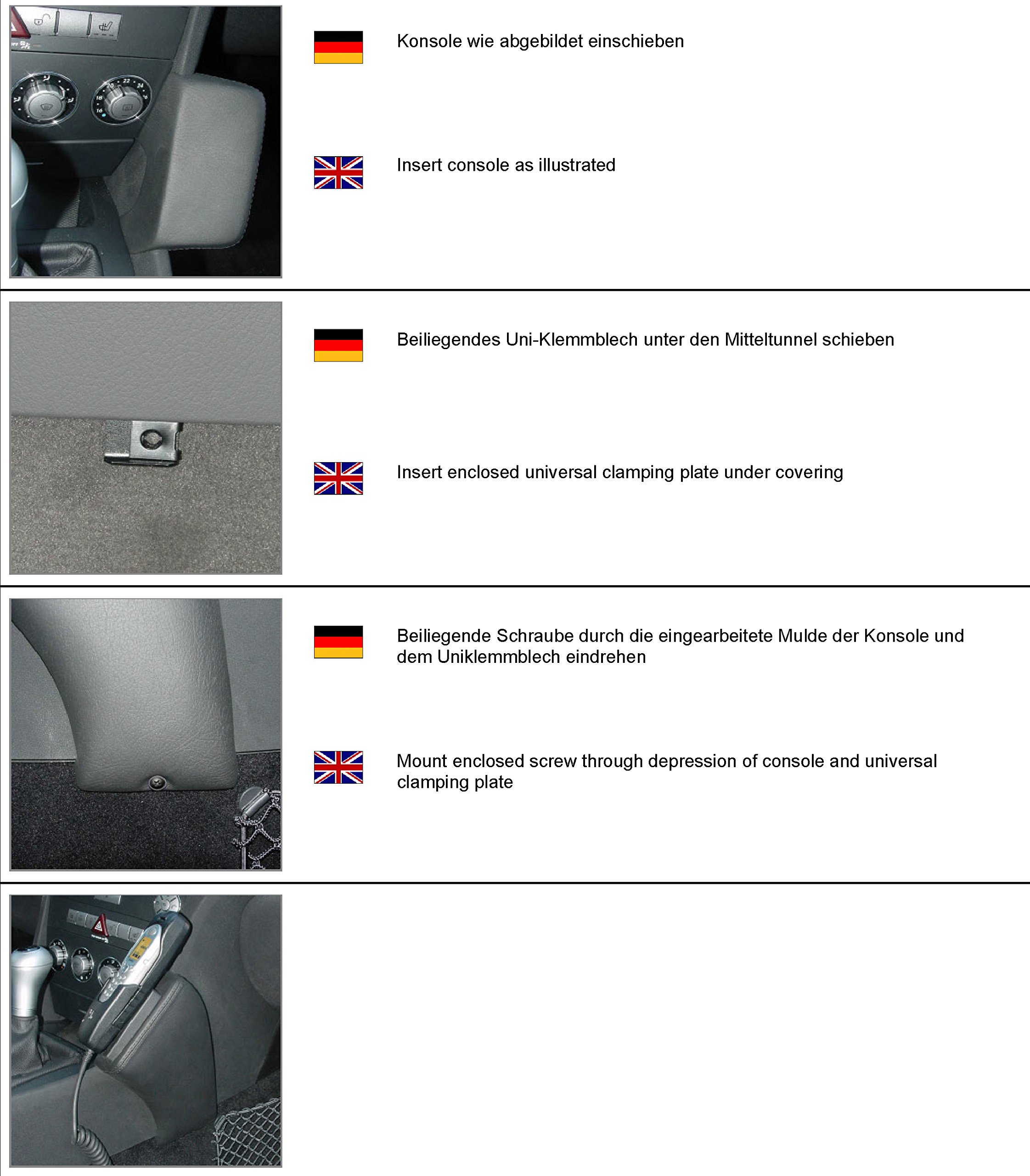 KUDA 091490 uchwyt samochodowy - uchwyty (telefon komórkowy/smartfon, samochód, czarny, skóra, MB SLK (03/04))