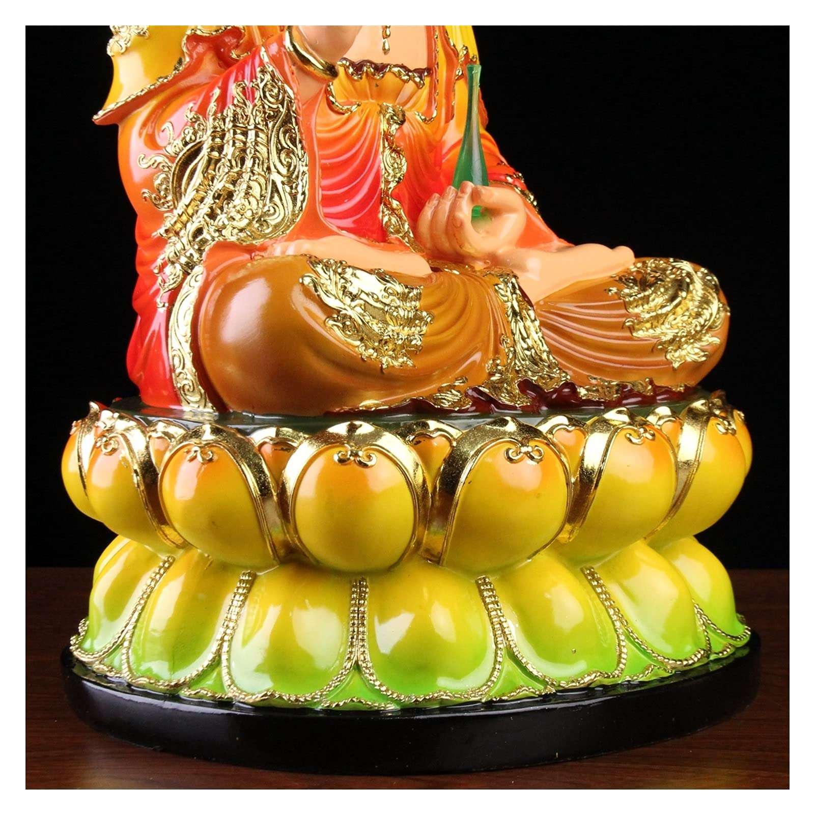 Guanyin Guanyin Adoración de Buda Sala de Estar Adornos de la Fortuna Guanyin Avalokitesvara Figura de Resina Estatuilla Estatuilla Sana y Segura Estatua de Buda (Size : 40CM Height) Good