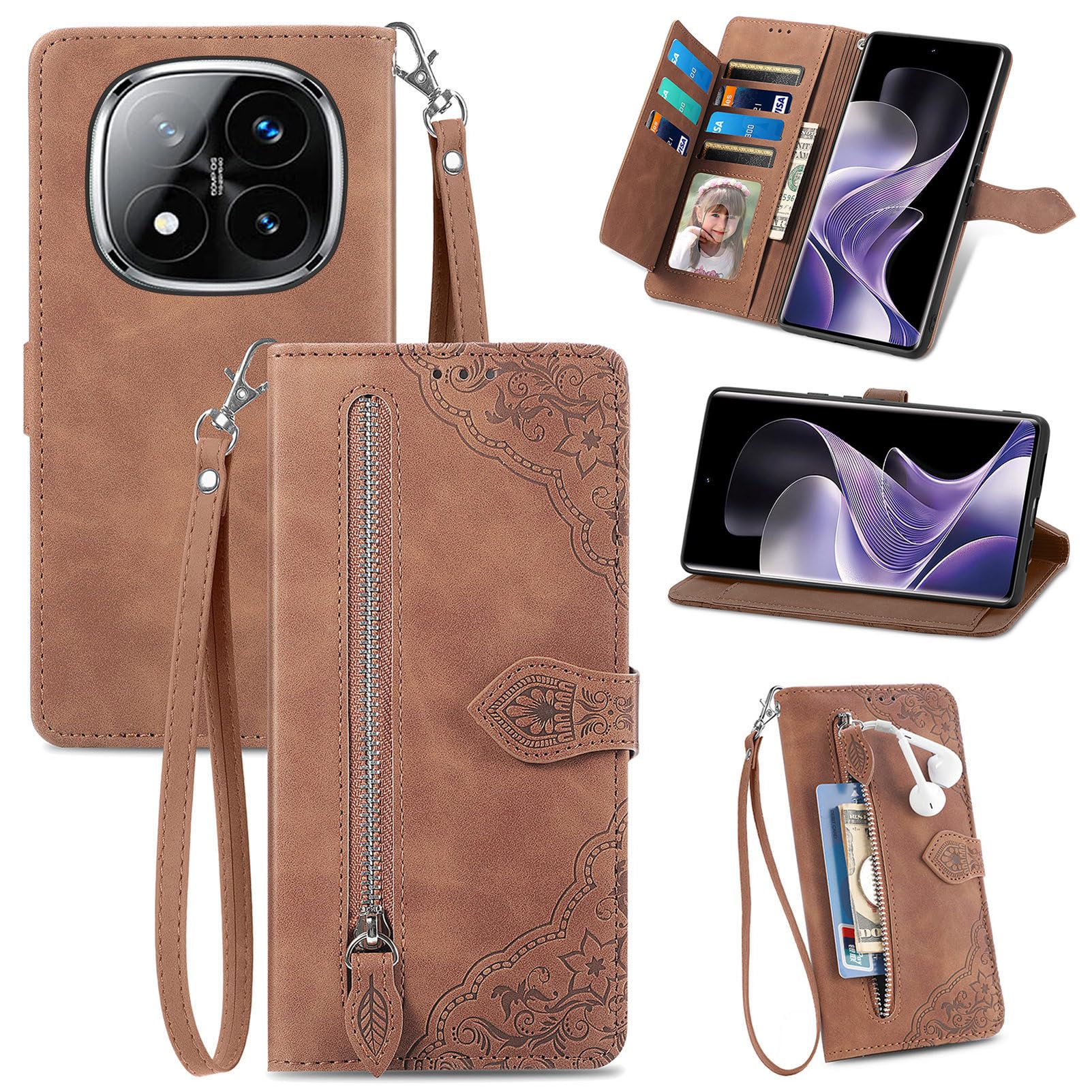 GOKEN Cover per Xiaomi Redmi Note 14 Pro 5G / Poco X7 - Custodia Libro