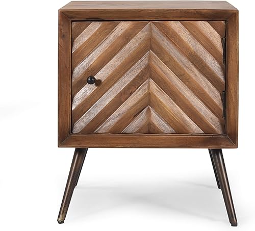 Great Deal Furniture Xaviera - Armario de madera de mango bohemio hecho a mano, marrón oscuro y negro disponible en Yaxa Colombia