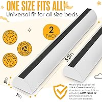 Vista 4 de Sleepah Barrera de cama para niños (2 paquetes) Protector de espuma viscoelástica con almohadillas antideslizantes duales (arriba y abajo) Funda