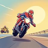 spiderman motorradhelm Open vertical and horizontal ramps