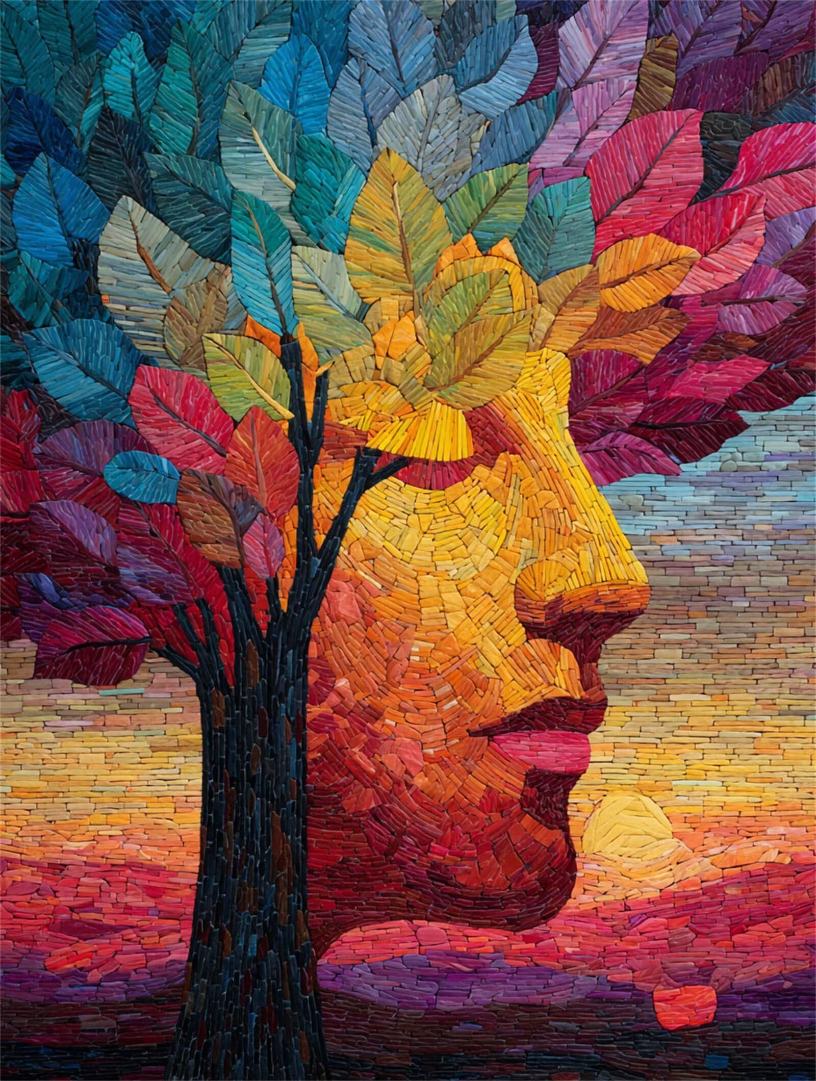 Dipingere con i Numeri Adulti Albero, Colore Dipingere con i Numeri Bambini DIY Kit, Set Premium con Pennelli, Decorazione Casa & Creativo Regalo di Compleanno, Attività di Tempo libero 70x95cm z-388
