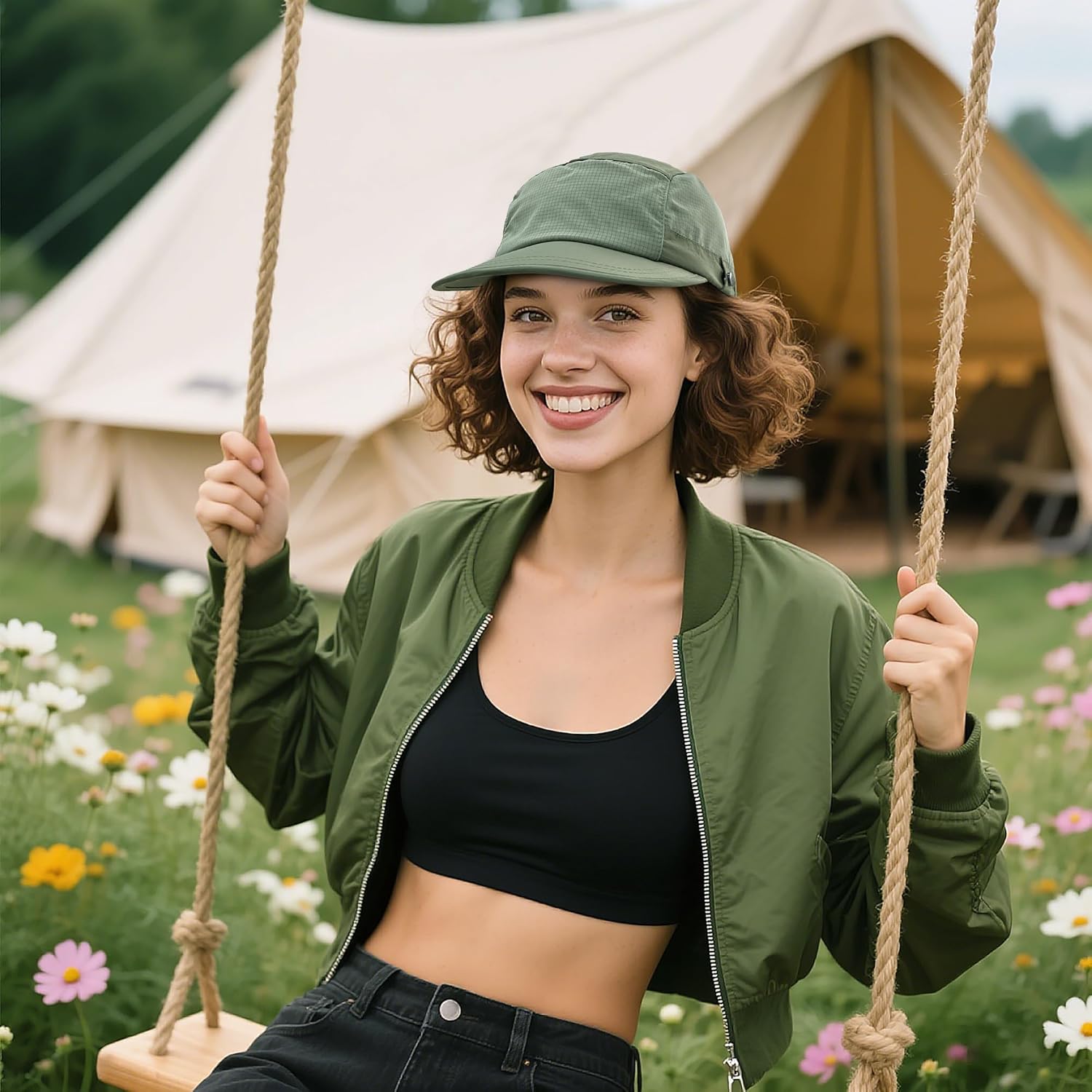 Clakllie Quick Dry 5 Panel Hat Casual Flat Brim Baseball Cap Soft Top Golf Dad Hats Urban Street Trucker Snapback Hat - Image 2