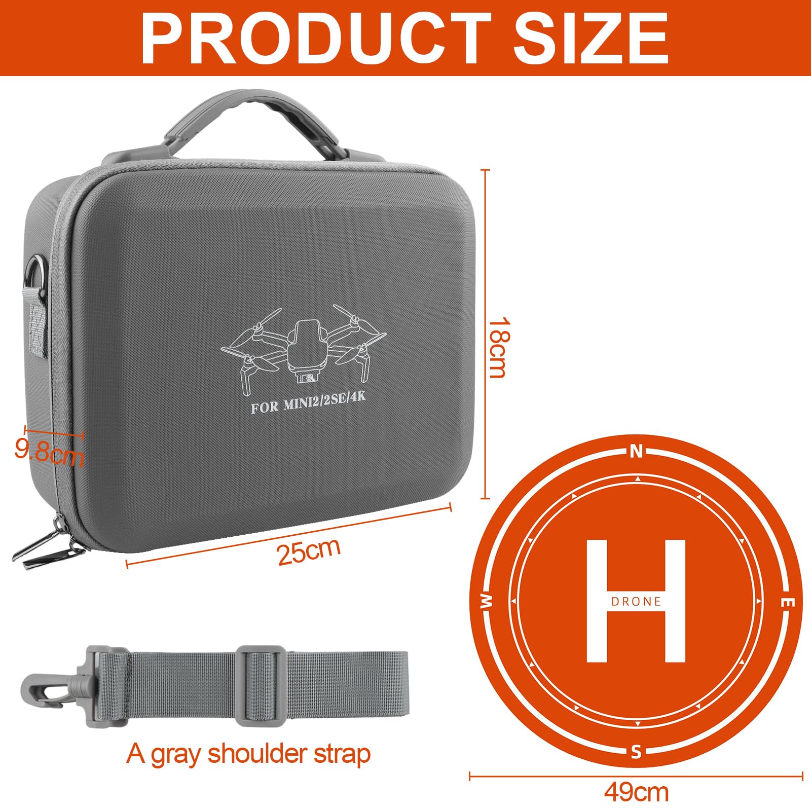 Case Portatile DJI Mini 2 SE 4K Fly More Combo Batterie - Dettaglio