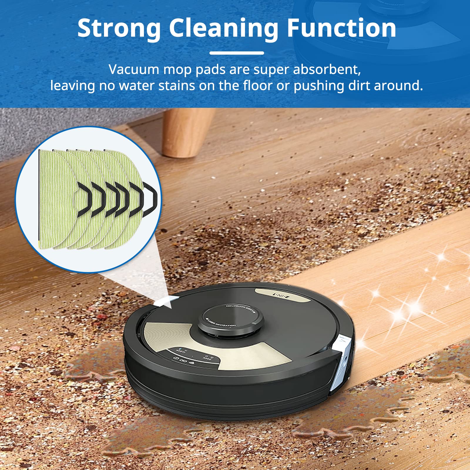 4 Stück Ersatzpads Für Shark Dampfreiniger - Saugstarke Mopppads Waschbar