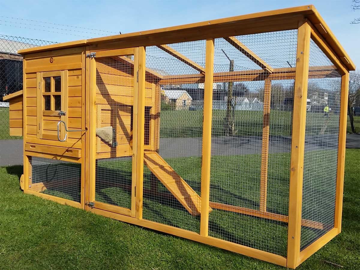 COCOON 8FT CHICKEN COOP HEN HOUSE POULTRY NEW WITH ROOF TO BE FULLY OPENED 8FT MODEL (NO