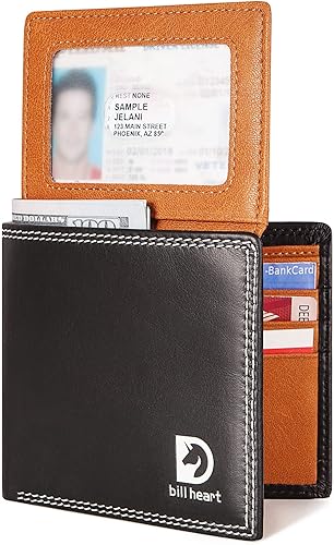 Miniatura 4 de Cartera de cuero genuino RFID para hombre