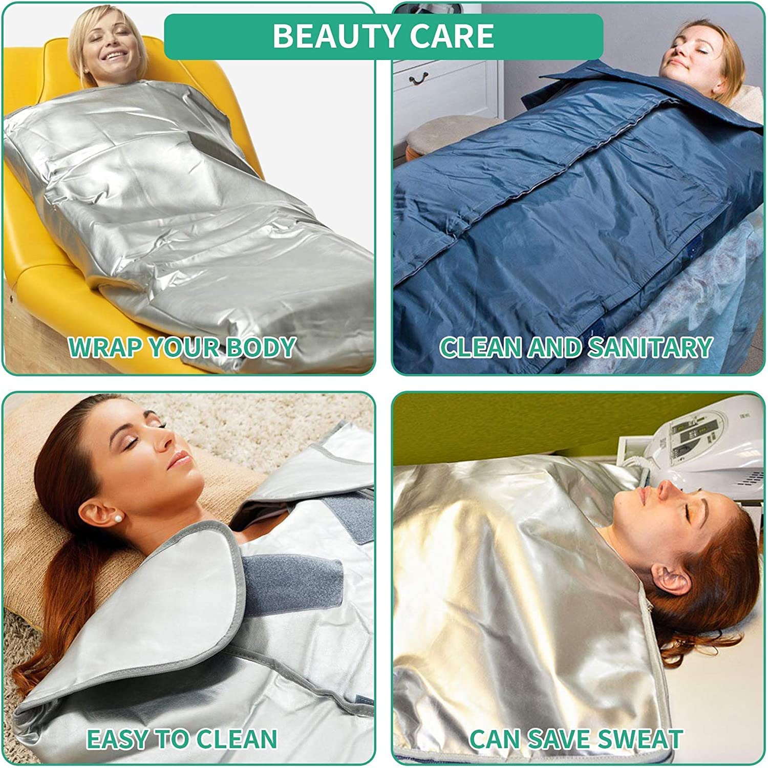 Draps De Sauna Jetables Lot De 50 218 X 119 Cm Housses En Plastique Couverture Infrarouge Pour Salon De Beauté Et Spa